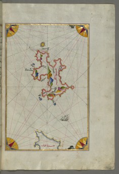 Map of Telos Island North of Chalkis Island in the Eastern Aegean Sea