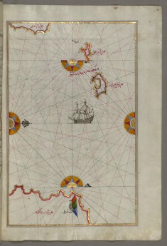 Map of Two Small Islands Between Amorgos and Cos in the Eastern Aegean Sea