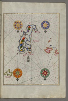 Map of the Island of Amorgos in the Southeastern Aegean Sea