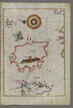 Map of the Island of Naxos in the Southeastern Aegean Sea