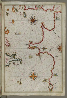 Map of the Western Part of the Peloponnese Peninsula Opposite the Zakynthos Island