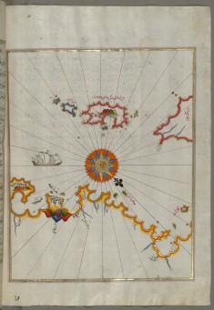 Map of the Area Between Corfu and Paxi Islands