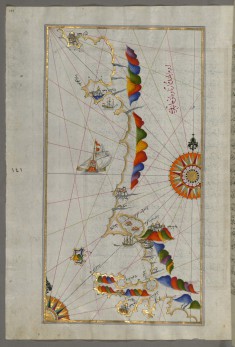 Map of the Adriatic Coast Around Karaburun and Vlora