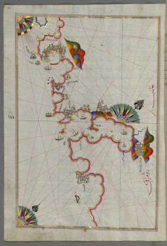 Map of the Adriatic Coast from Budva to Dubrovnik