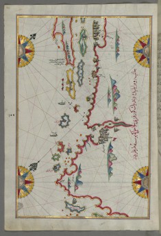 Map of the Coastline and the Islands Between ?ibenik and Zadar