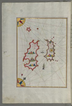 Map of Two Unidentified Islands in the Vicinity of Pag Island.
