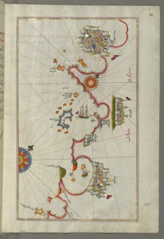 Map of the Coastline from Pula to Rovinj