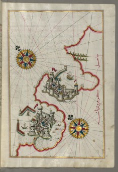 Map of the Coastline Between the Cities of Koper and Muggia