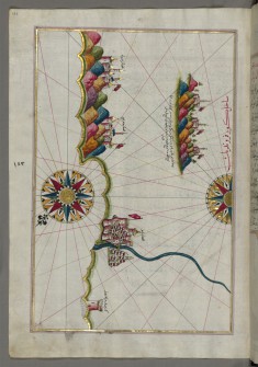 Map of the Italian Coastline From Rimini South Towards Pesaro