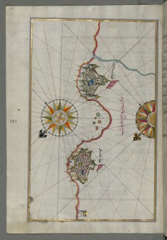 Map of the Towns Vasto and Termoli on the Italian Coast