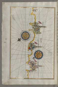 Map of the Italian Coast Around Monopoli, South of Bari