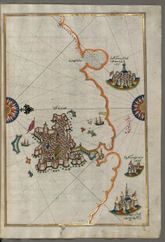 Map of  the Towns of Gallipoli and Nardo on the Italian Coast