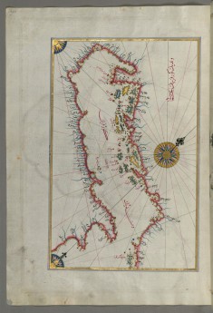 Map of the Coastlines and the Islands of the Adriatic Sea