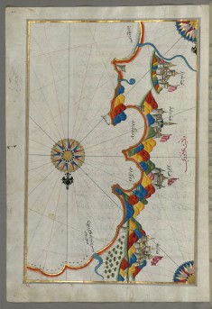 Map of the Eastern Coast of Calabria Around Rossano