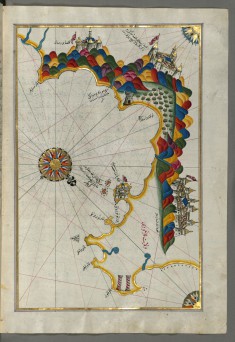 Map of the Calabrian Coast From Catanzaro to Siquillace