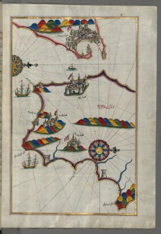 Map of the Southern Part of the Calabrian Peninsula and the Straits of Messina