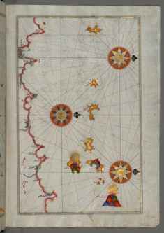 Map of the Northern Coast of Sicily From Milazzo to Palermo