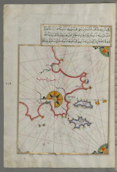 Map of Two Small Islands Off the Coast of Sardinia