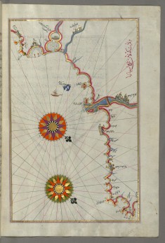 Map of the Coast of Catalonia with the Ports of Barcellona and Tarragona