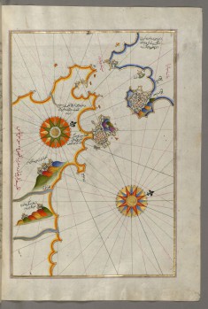 Map of Southern Spain and Morocco with the Cities of Gibraltar, Ceuta and Tetouan