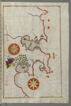 Map of the Coast of Tunisia with the Ports of Bizerte and Tunis