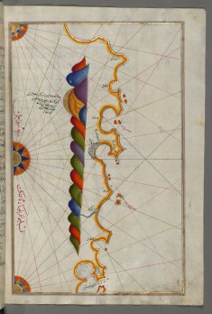 Map of the Libyan Coast Towards the Egyptian Border