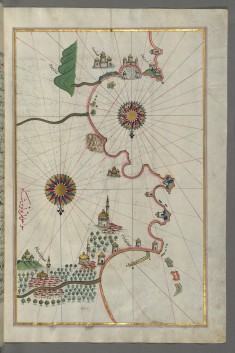 Map of the Eastern Mediterranean Coast and City of Tripoli