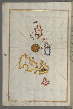 Map of the Islands Folegandros and Ios