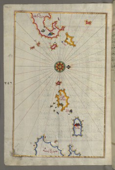 Map of the Islands Folegandros and Melos