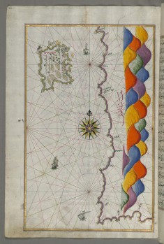 Map of the Island of Bozjah (Tenedos) Off the Coast of Anatolia