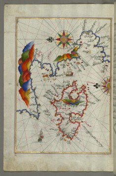 Map of the Island of Midilli in the Northeastern Aegean Sea