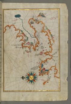 Map of the Anatolian Coast Around the Bay of Izmir