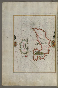 Map of the the Island of Psara West of Chios