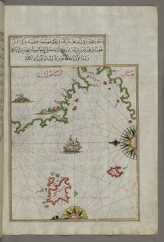 Map of Two Small Islands Off the Coast of Anatolia