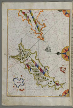 Map of the Island of Cos Off the Anatolian Coast