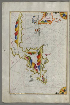 Map of Syme Island North-west of Rhodes Island