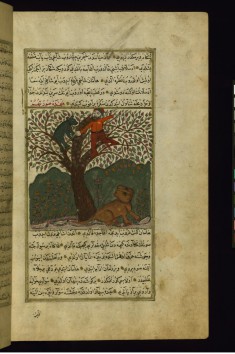 Haman Cuts a Branch, with a Bear on it, for the Lion Beneath the Tree