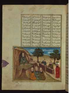 Plato in a Cave with His Followers Bringing their Self-portraits for Examination