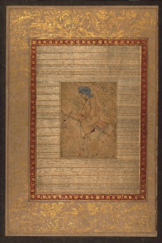 Single Leaf of a Man on a Donkey