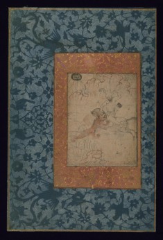 Single Leaf of a Mounted Figure Attacked by a Lion