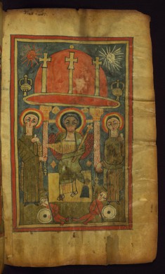 Christ's Resurrection, flanked by two women