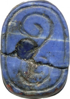 Scarab with Sprial Scroll Pattern