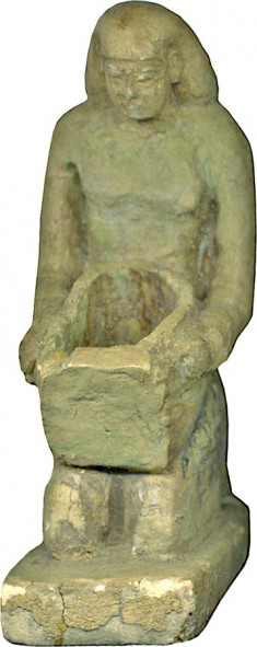 Kneeling Man Holding Dish