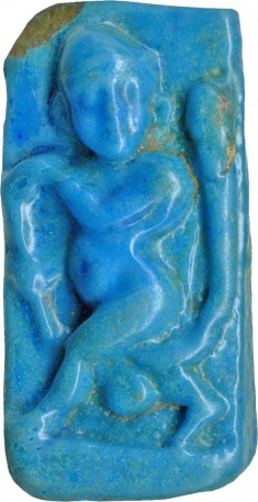 Plaque with a Dancing Dwarf with Large Phallus