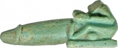 Grotesque seated human figure