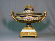 Vase and Cover on Marble and Gilt Bronze Stand