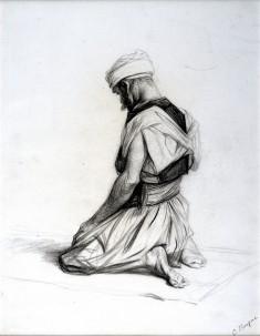 Arab Kneeling in Prayer