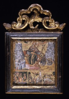 Saint Catherine of Alexandria with Three Scenes from Her Life