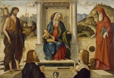 Madonna and Child Enthroned with Saints and Donor