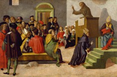A Franciscan Monk Preaching